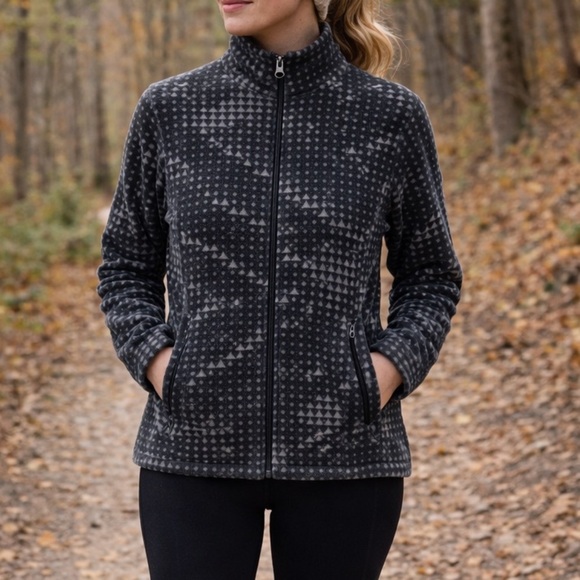Eddie Bauer Jackets & Blazers - Eddie Bauer Geometric Print Full Zip Fleece Jacket | Womens Small Outdoor Layer